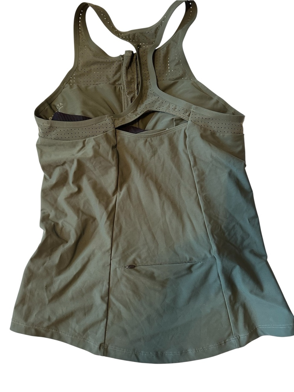 Athleta Olive Green Active Tankini 2 Piece. Top Small Bottoms Medium - Picture 3 of 10